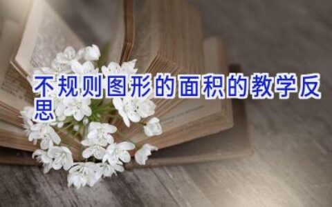 不规则图形的面积的教学反思