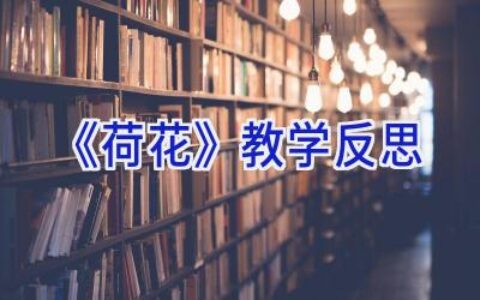 《荷花》教学反思