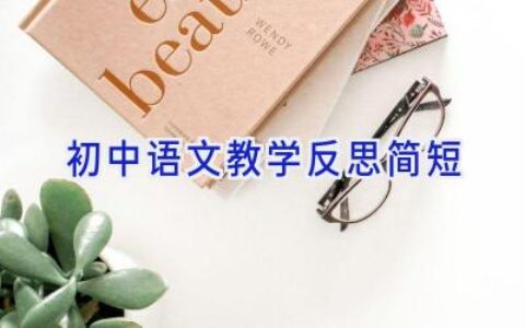 初中语文教学反思简短