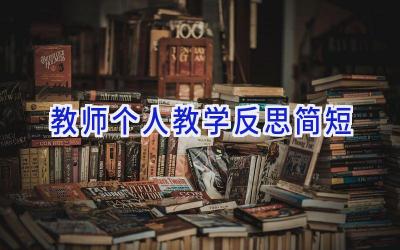 教师个人教学反思简短