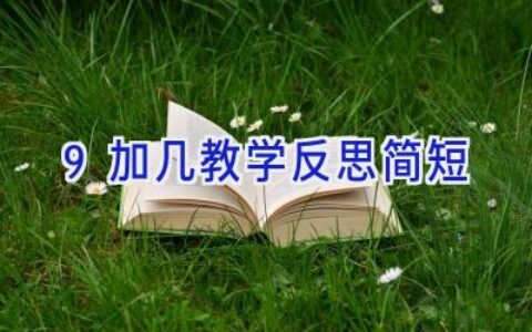 9加几教学反思简短