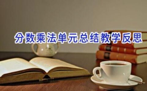 分数乘法单元总结教学反思