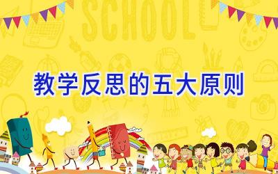 教学反思的五大原则