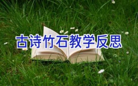 古诗竹石教学反思
