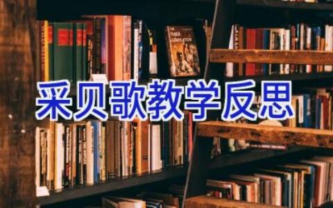 采贝歌教学反思