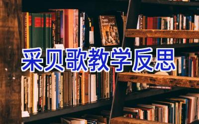 采贝歌教学反思