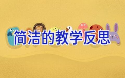 简洁的教学反思
