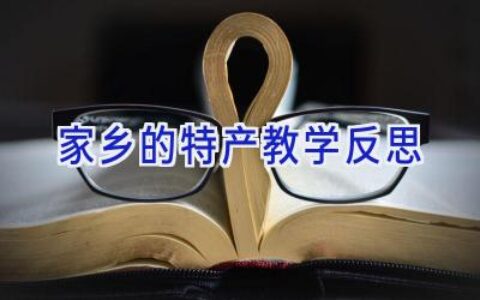 家乡的特产教学反思