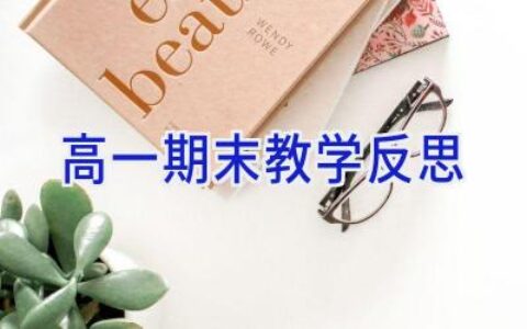 高一期末教学反思