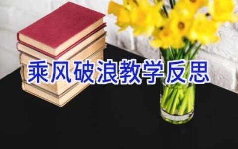 乘风破浪教学反思