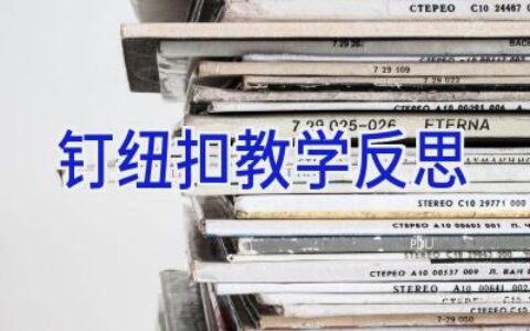 钉纽扣教学反思