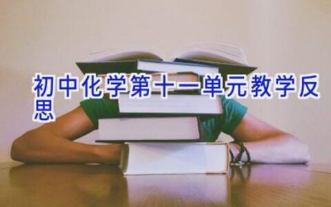 初中化学第十一单元教学反思