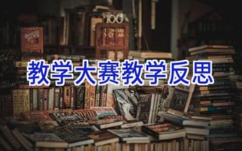 教学大赛教学反思