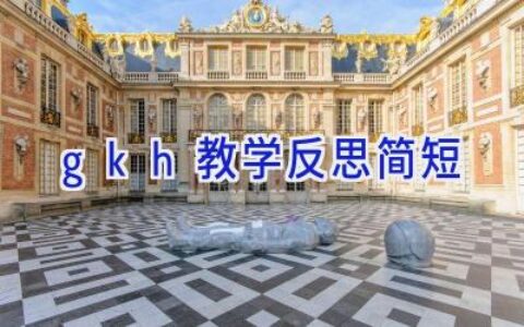 gkh教学反思简短