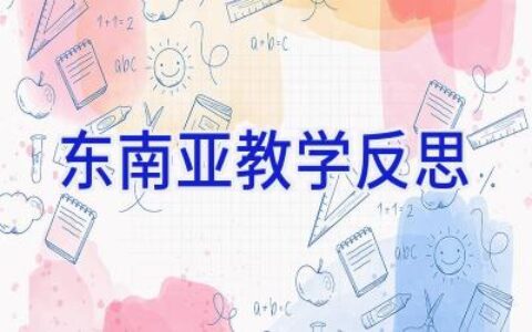 东南亚教学反思