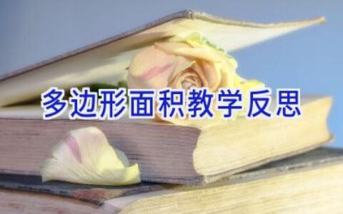 多边形面积教学反思