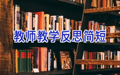 教师教学反思简短