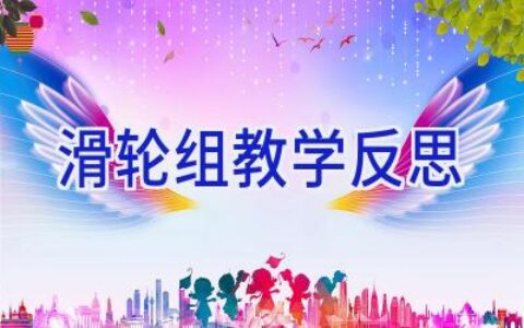 滑轮组教学反思