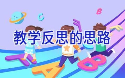 教学反思的思路