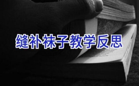 缝补袜子教学反思