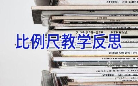 比例尺教学反思