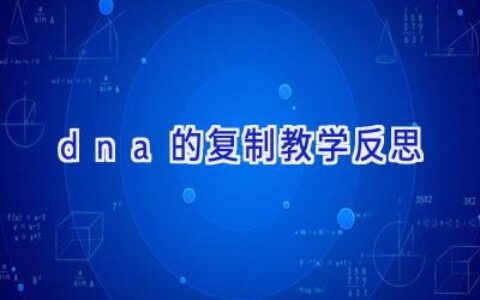 dna的复制教学反思