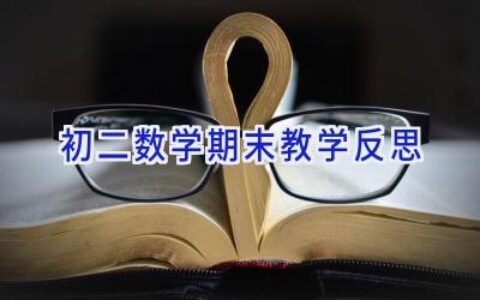 初二数学期末教学反思