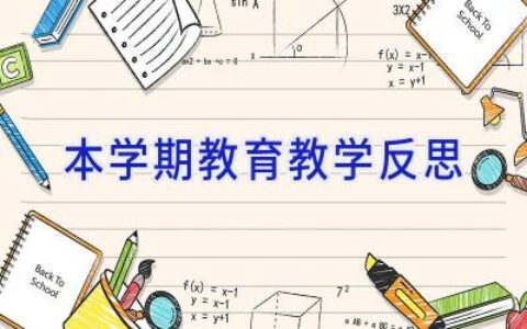 本学期教育教学反思