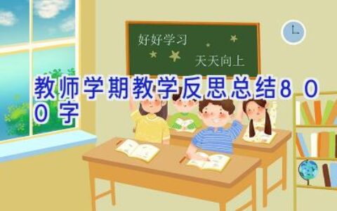 教师学期教学反思总结800字