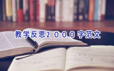 教学反思2000字范文