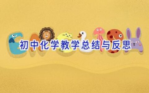 初中化学教学总结与反思