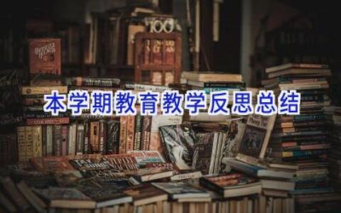 本学期教育教学反思总结