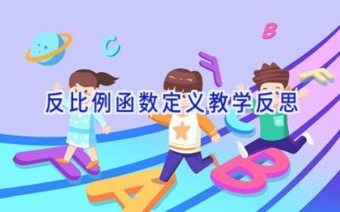 反比例函数定义教学反思