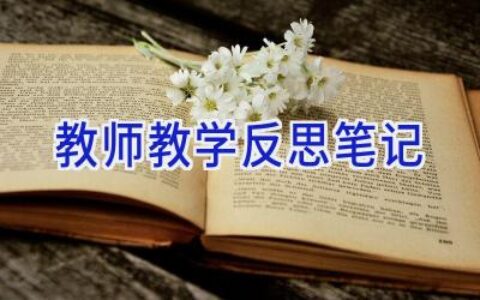 教师教学反思笔记
