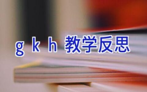 gkh 教学反思