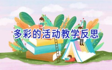 多彩的活动教学反思