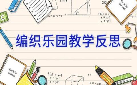 编织乐园教学反思