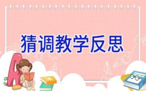 猜调教学反思