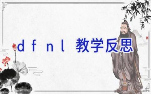 dfnl教学反思