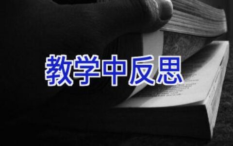 教学中反思