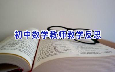 初中数学教师教学反思