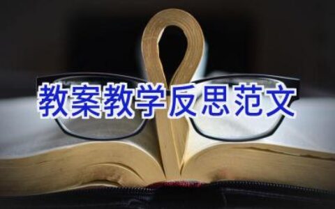 教案教学反思范文