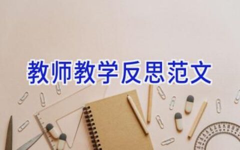 教师教学反思范文
