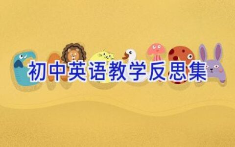 初中英语教学反思集