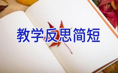 教学反思简短