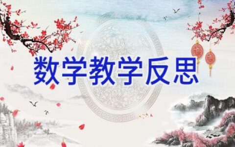 数学教学反思