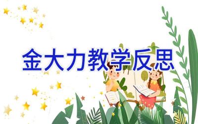 金大力教学反思