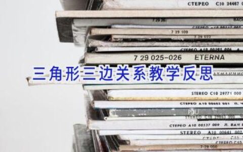 三角形三边关系教学反思