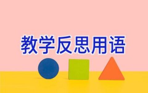 教学反思用语