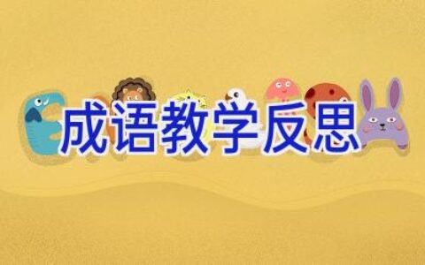 成语教学反思